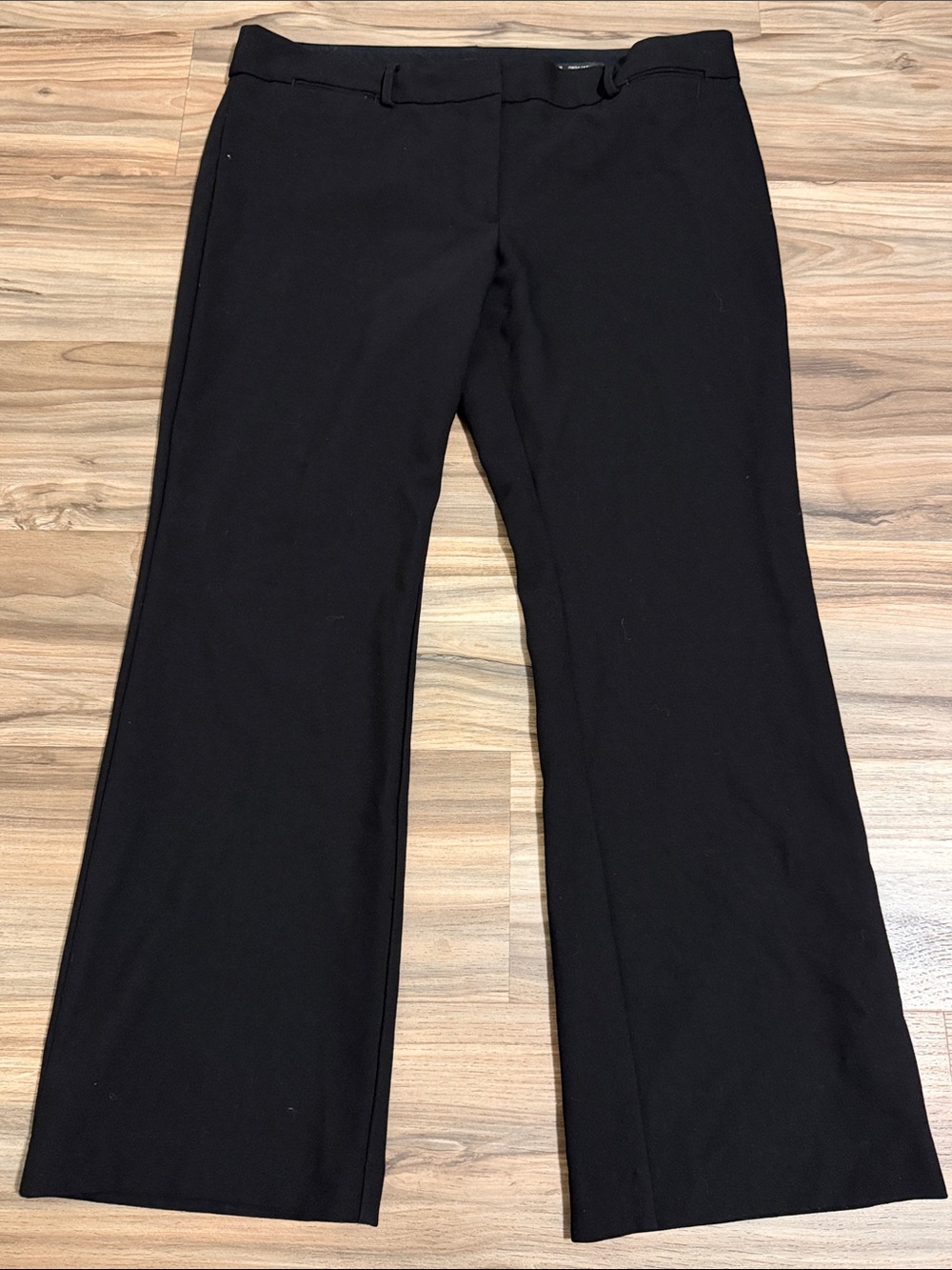 LOFT Marisa Trouser Pants Women’s Sz. 16 Wide Leg High Rise Black Minimal